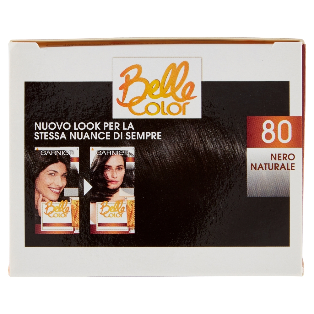 Garnier Belle Color Colore Luminoso, Tinta per Capelli Bianchi 80 Nero Naturale